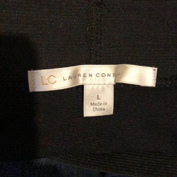 LC Lauren Conrad Black Sequined Skater Skirt Large EUC - Picture 8 of 9